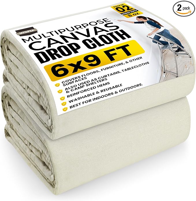 Utopia Drop Cloth Washable and Reusable Drop Cloth by UTOPIAHOME