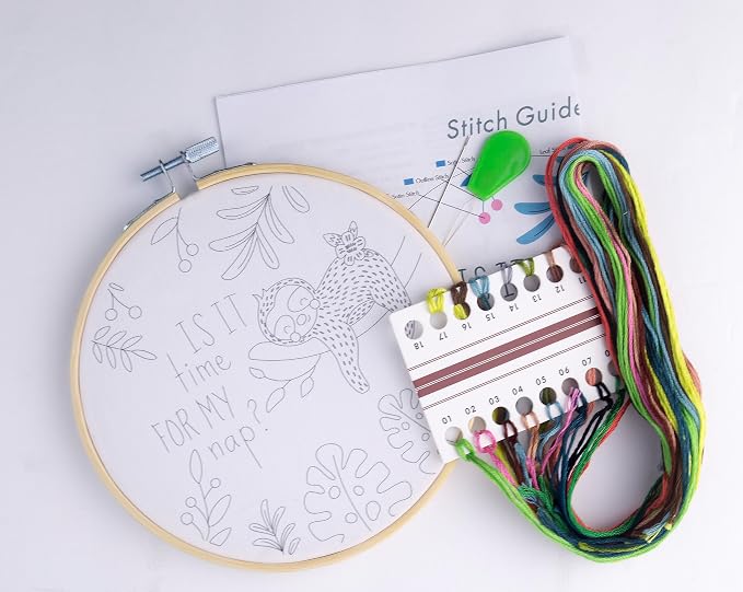FUNATIC is It Time for My Nap Embroidery Kit | Funny Beginner Needle Work - Image 2