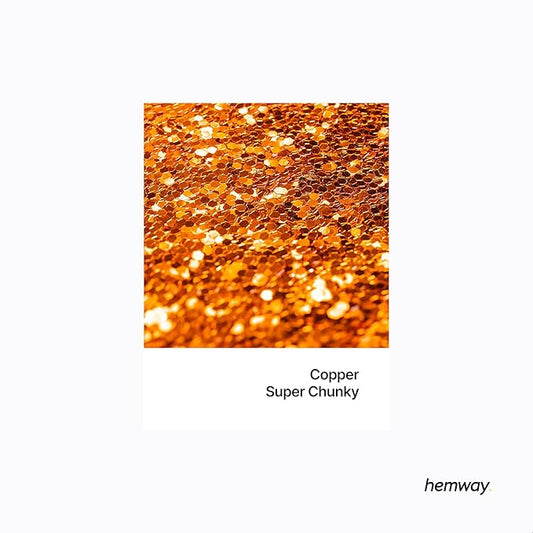 Hemway Glitter for Resin 100g Copper Metallic Crystals for Epoxy Craft Super Chunky Flakes Tumblers Wax Melt