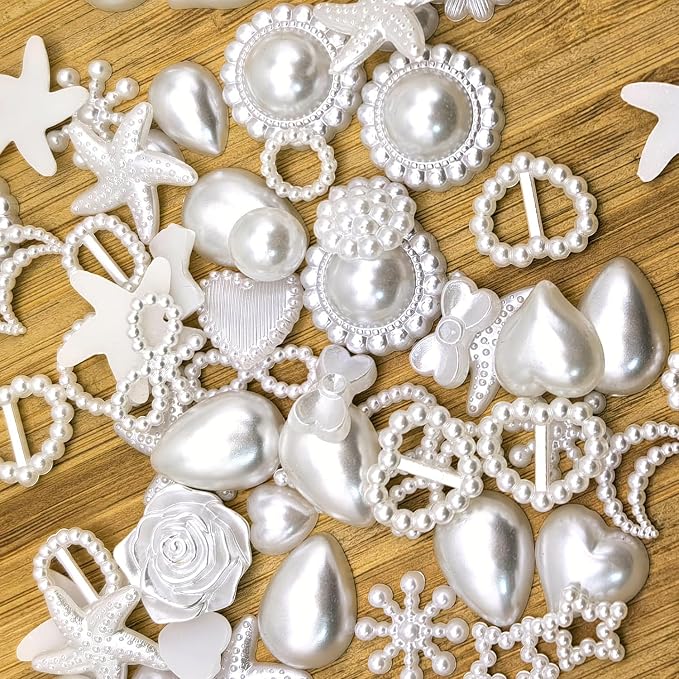 Chenkou Craft Random 100g/lot 4-20mm Half Round Imitation Pearls Seastar Bow - Image 3