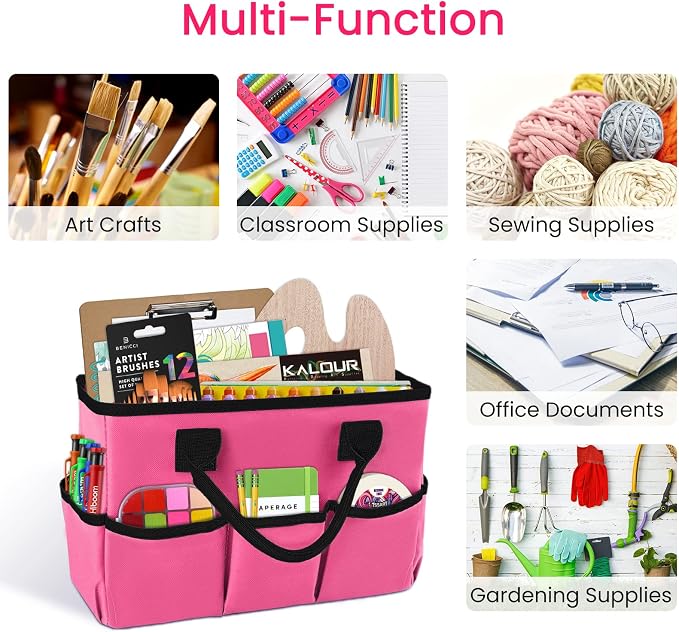 Desktop Tote and Organizer, Teacher Helper Caddy Bag - Image 3