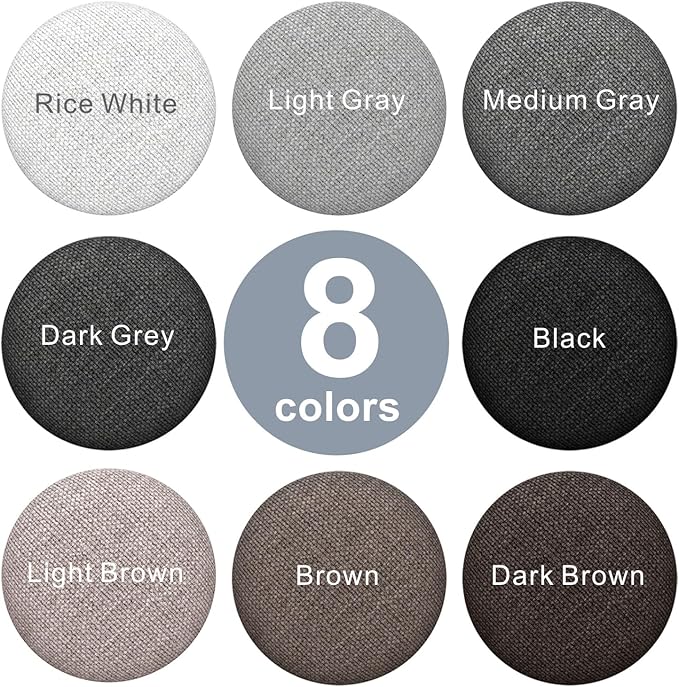 Linen Fabric-Covered Twist Pins - 8 Colors Upholstery Pins & Bed Skirt Pins -Used to Secure Sofa Cushion, Armrest Covers, Furniture & Bed Skir(12, Light Gray)