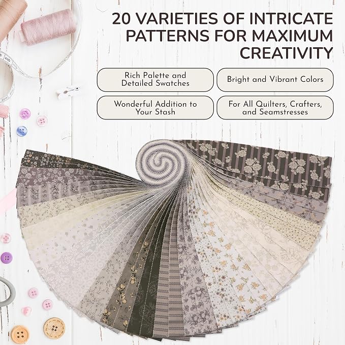 Tinyspool & Co.'s Twirlie Roll 40 Precut Quilting Fabric Strips - Image 4