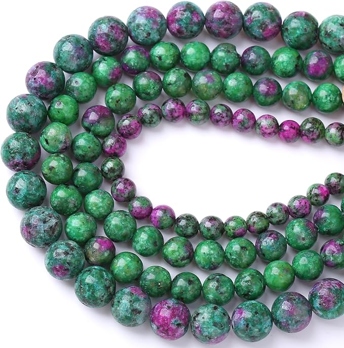 90pcs 4mm Natural Epidote Zoisite Stone Beads for Jewelry Making DIY Bracelet Necklace Accessories 15" Energy Healing Power Stone Beads