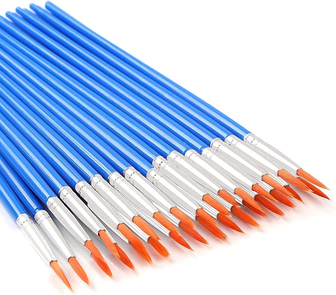 30 Pcs Round Paint Brushes, Small Brush Bulk by UPINS