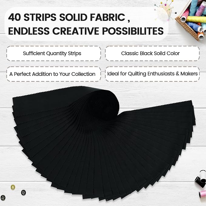Craftido-20 Options-100% Cotton Jelly Roll Fabric Precut Strips - Image 3