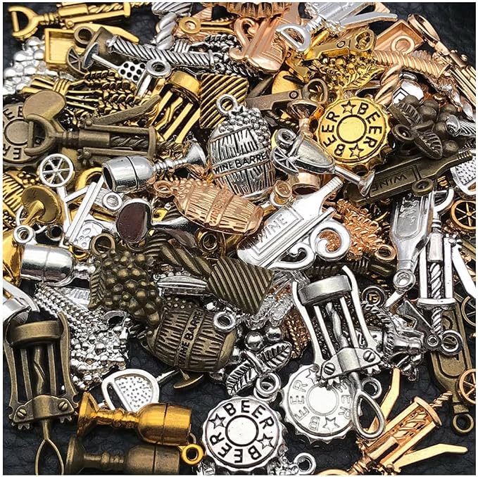 WOCRAFT 100pcs Wine Charms for Jewelry Making Assorted Jewelry Bangle Bracelet by WOCRAFT