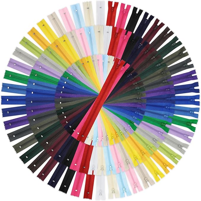 Zippers, DOITEM 72 pcs Zippers for Sewing 8 Inch 16 Inch 24 Inch Multicolor by DOITEM