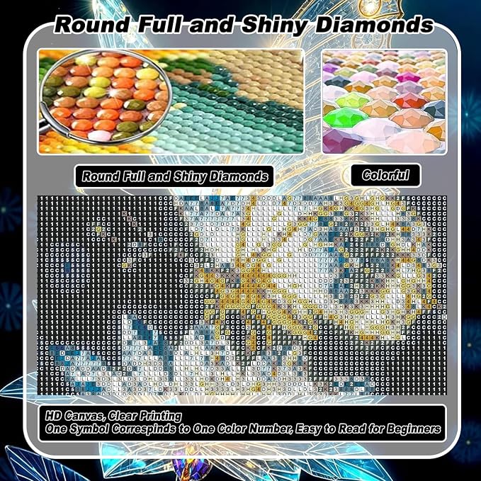 VeGuude Square Drill Butterfly Diamond Art Kits - Image 8
