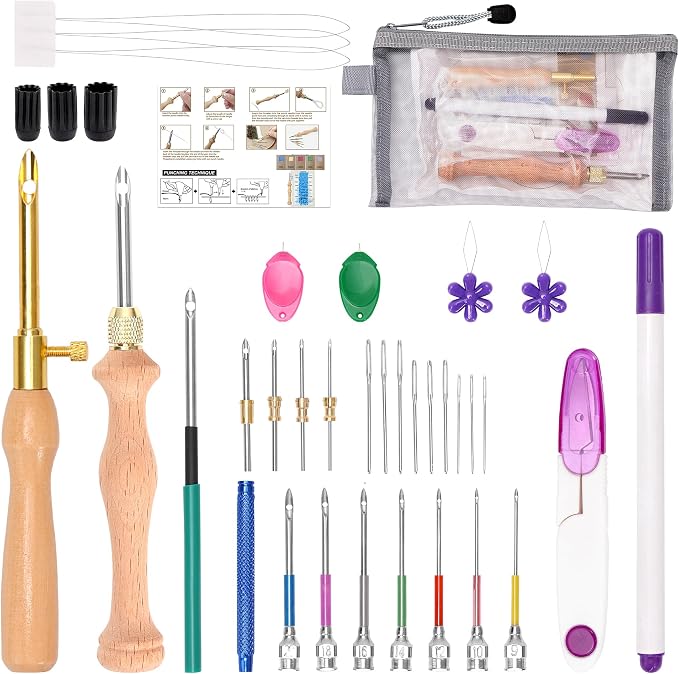 Pllieay 36PCS Punch Needle Kit for DIY Embroidery by Pllieay
