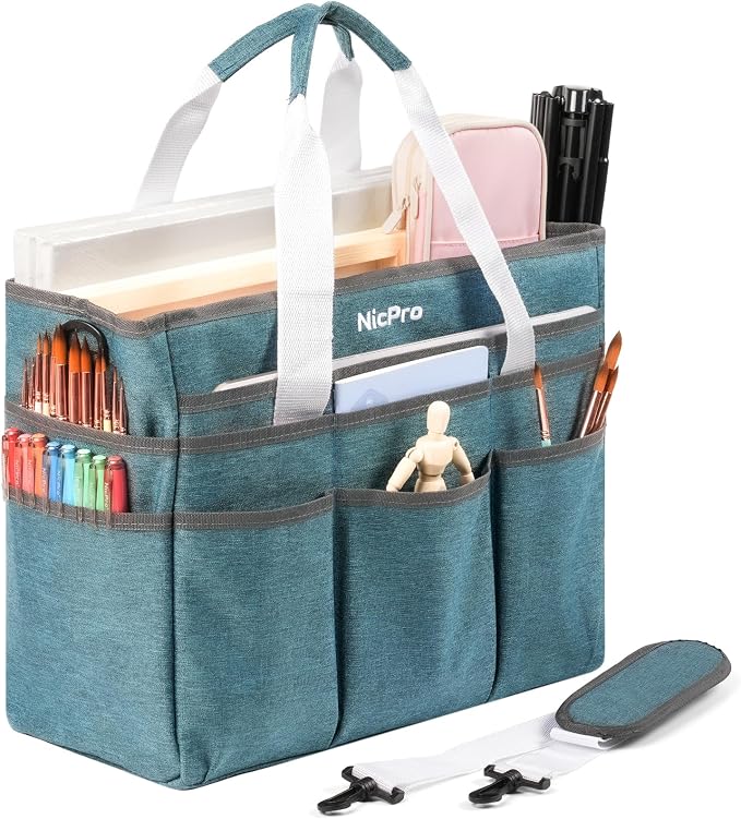 Nicpro Craft Organizer Art Bag, Large Tote Bag by Nicpro
