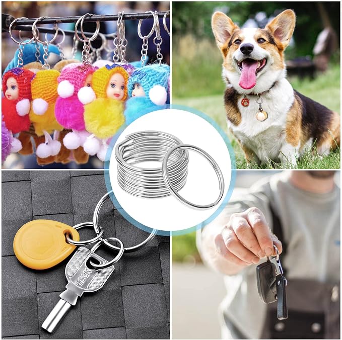PAXCOO 200Pcs Split Key Rings Bulk - Image 2