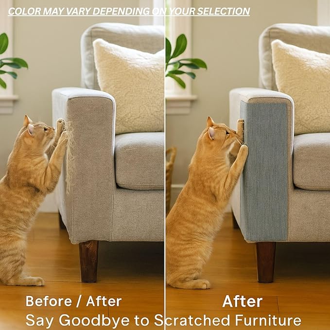 Cat Scratch Mat, 23.6’’ x 11.8’’ Wall Corner Stracther, Versatile Self-Adhesive - Image 3