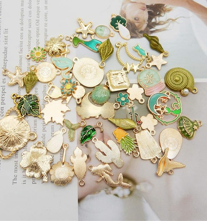 30pcs Mixed Enamel Charms Pendants - Image 3