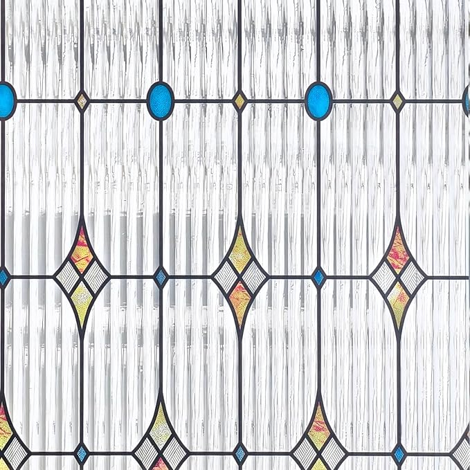 ADD.HERES Window Privacy Film, Stained Glass Decorative Static Cling, Removable - Image 3