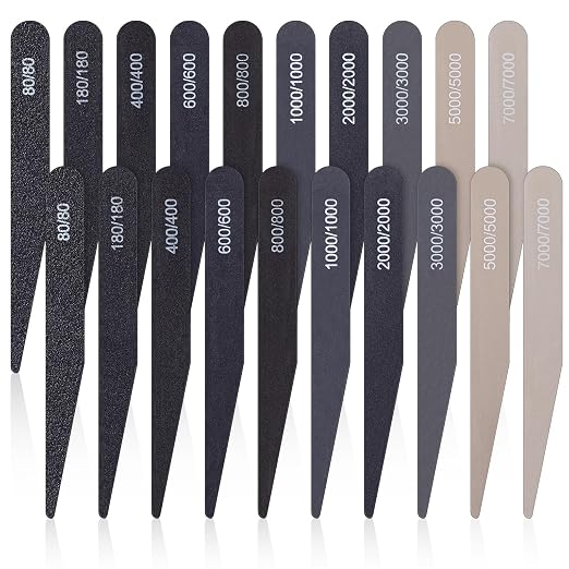 Honoson 20 Pcs Sanding Sticks for Plastic Models Polishing Sticks Assorted by Honoson