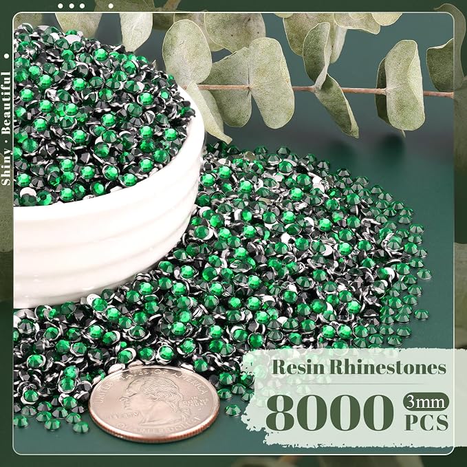 8000PCS 3mm Resin Rhinestones Bulk - Image 2