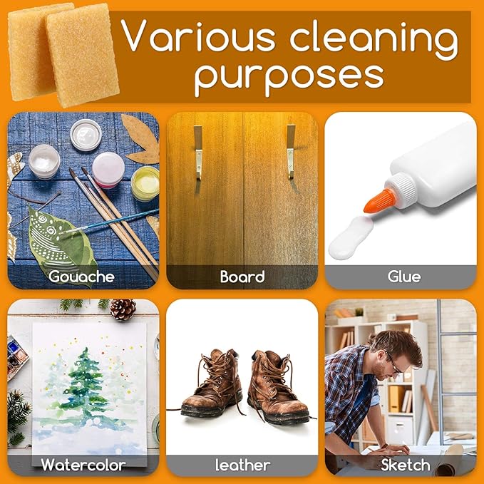 12 Pieces Glue Residue Pick up Eraser Rubber Cement Eraser Cleaning Rubber for Removing Adhesive and Residues from Paper Plastic and More