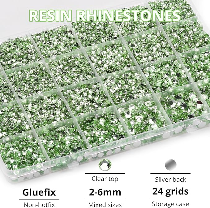 31000Pcs Light Green Rhinestones - Image 3