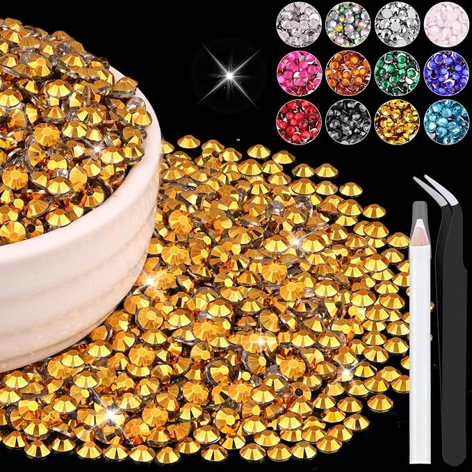 6000PCS 4mm Resin Rhinestones Bulk by BELLEBOOST