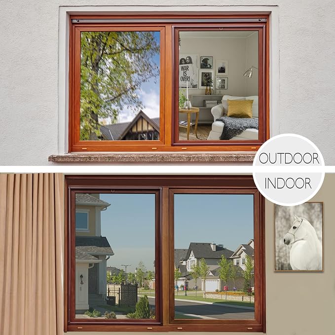 HIDBEA One Way Window Film Non-Adhesive, Heat Control Sun Blocking Daytime - Image 7
