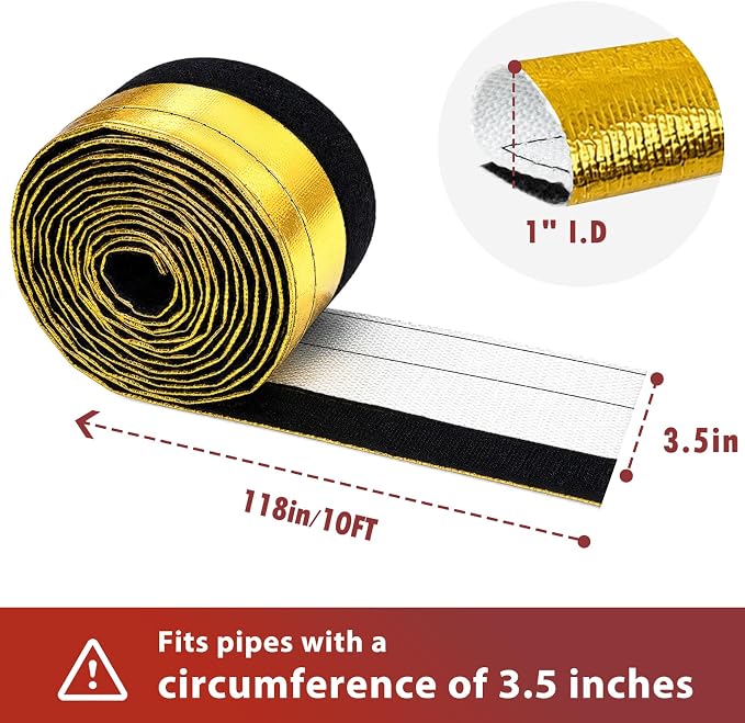 Wire Heat Shield Wrap for Car Hose Lines, - Image 2