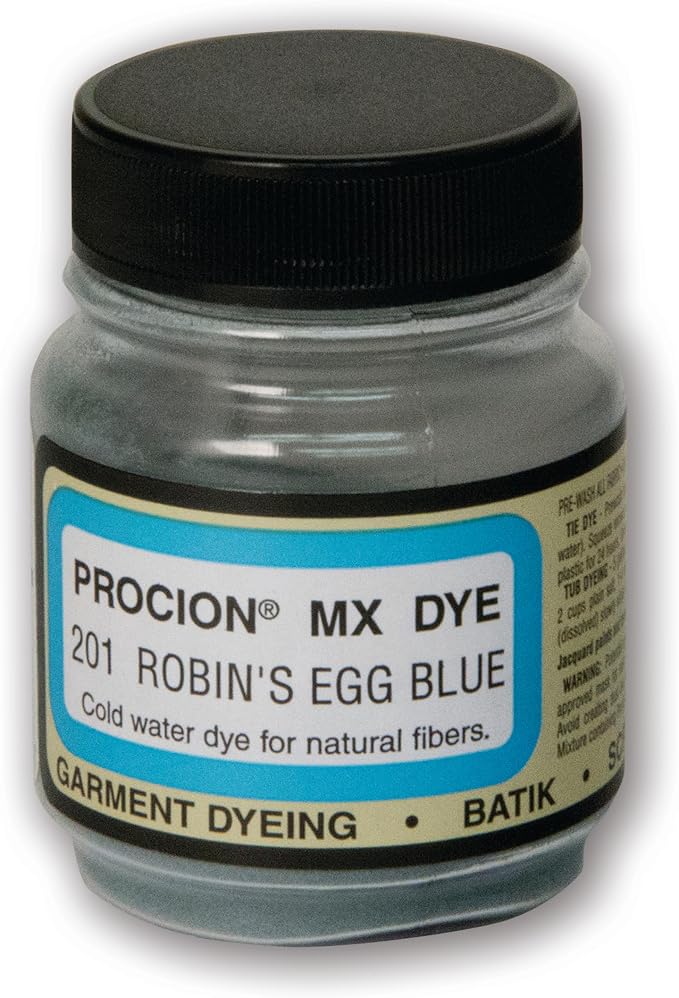 Jacquard Procion MX Tie Dye Powder Robin’s Egg Blue, 2/3 Ounce Jar by Jacquard