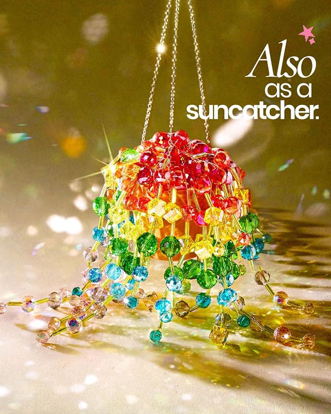 Beaded Plant Kit, Real Crystal Suncatcher Craft Kit - Image 5