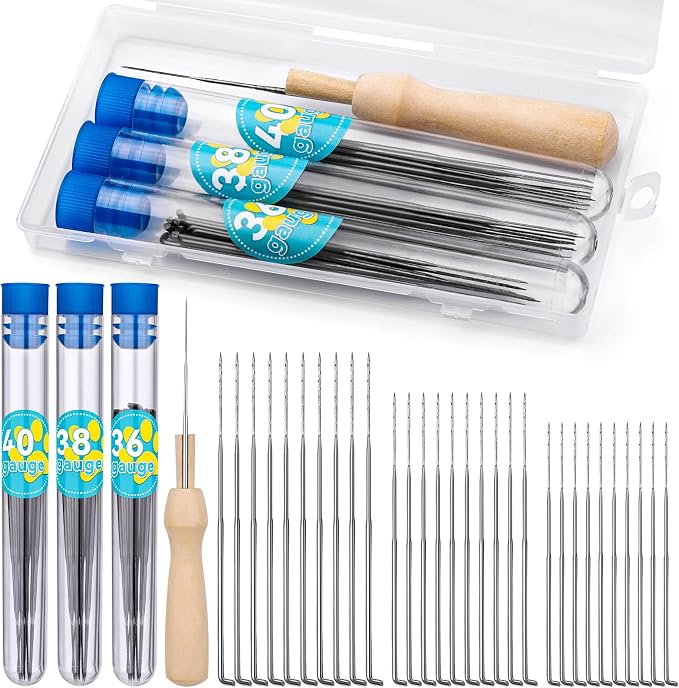 Yizzvb 30 PCS Needle Felting Needles, 3 Sizes Wool Felting Needles, Needle by yizzvb