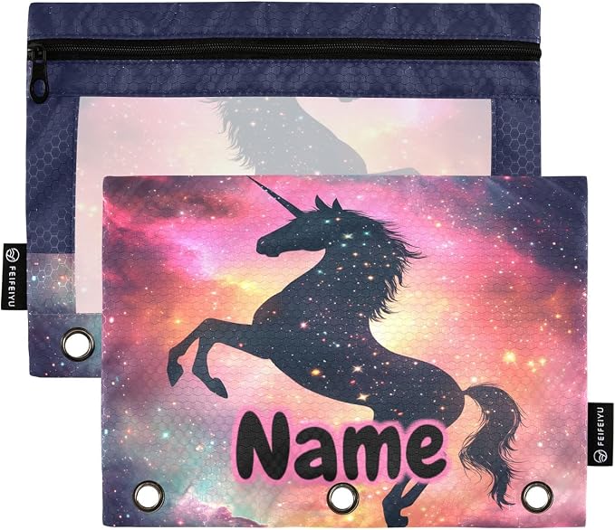 Custom Unicorn Galaxy Sky Pencil Pouch by BOENLE-WELCOMEYOURCOMING