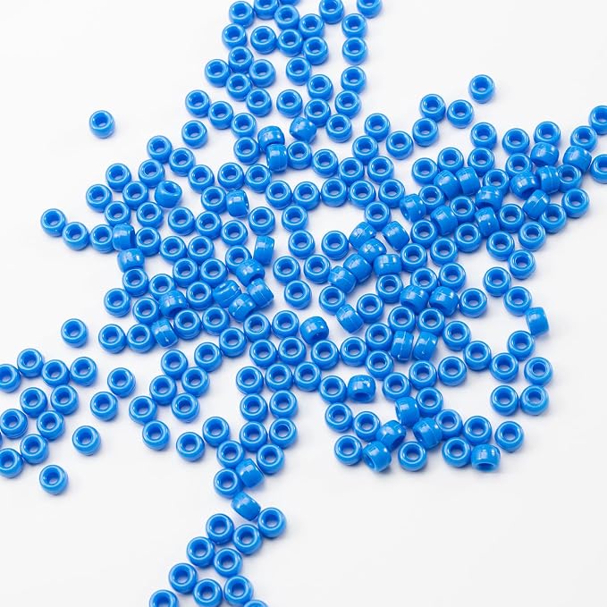 Gxueshan 1000 Pcs Blue Acrylic Pony Beads 6x9mm Bulk - Image 4