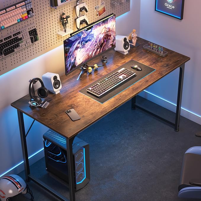 Huuger Computer Desk, 48 Inch Office Desk, Gaming Desk - Image 4