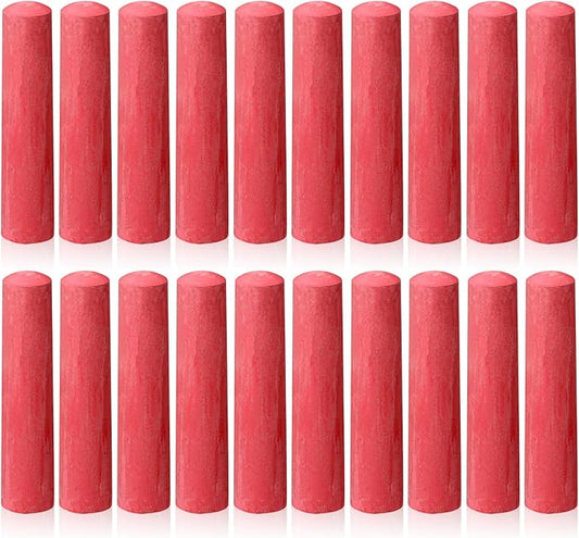 20 Pcs Sidewalk Chalks for Kids Non Toxic Jumbo Chalk for Party Gift Outdoor Art Classroom Play Painting (Red)