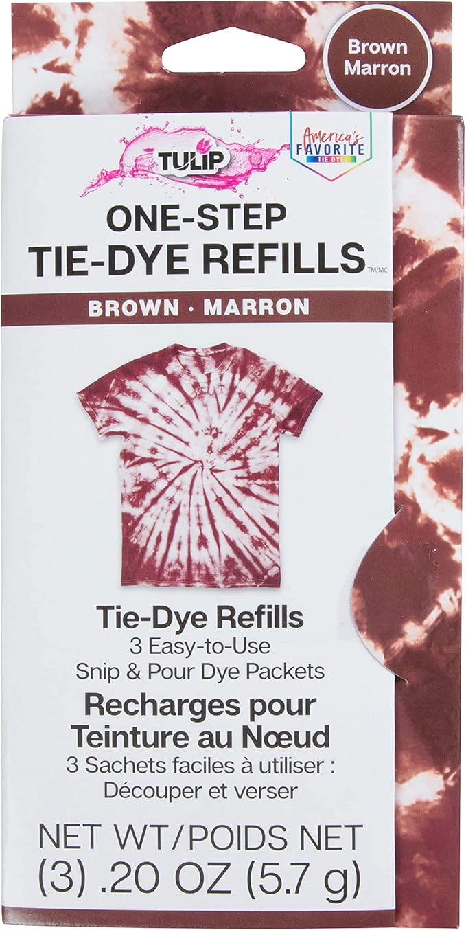 Tulip One-Step Tie-Dye Kit, 3 Fabric Dye Refill Packs by Tulip