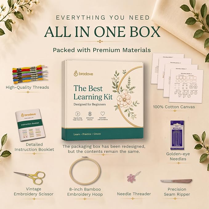 Bradove Classic Embroidery Learning Kit - Image 6