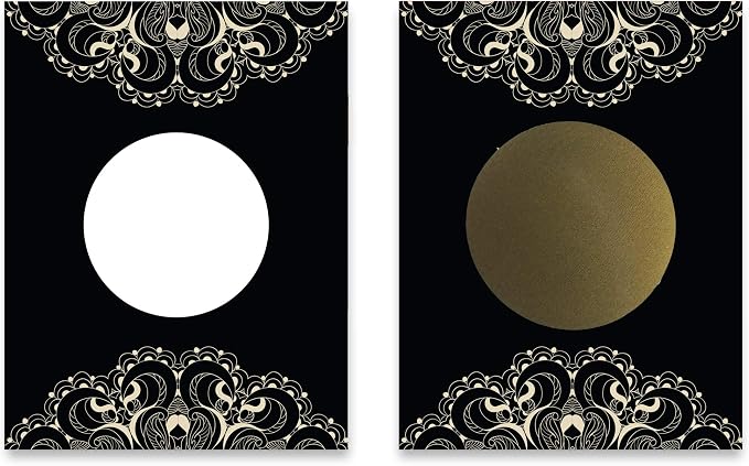 My Scratch Offs Black Vintage Lace Gold Scratch Off Note Cards, 20 Pack Wedding - Image 5