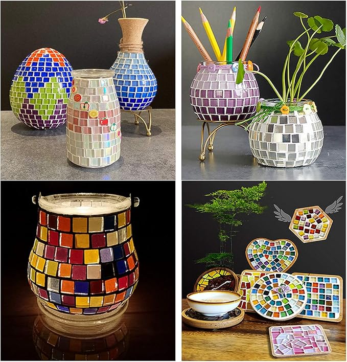 Mosaic Tiles Squares Black Crystal Mosaic Glass Tile - Image 9
