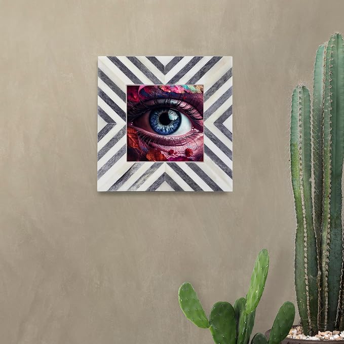 Picture Photo Frame Chevron Herringbone Art Inspired Vintage Table-Top/Wall - Image 5