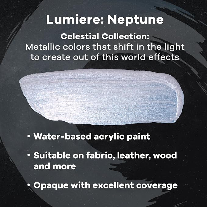 Jacquard Lumiere 2.25oz Fabric Paint Neptune - Image 2