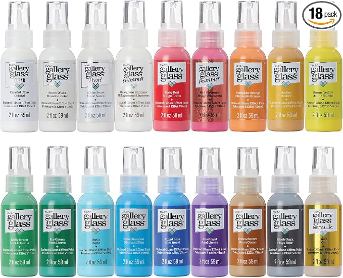 Gallery Glass Window Acrylic Craft Paint Set Formulated to be Non-Toxic by GalleryGlass