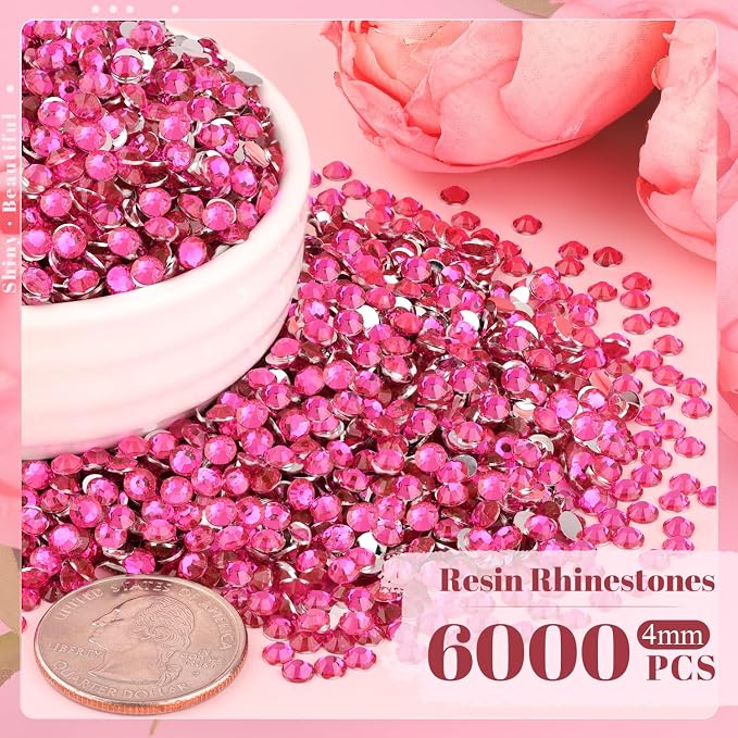 6000PCS 4mm Resin Rhinestones Bulk - Image 2