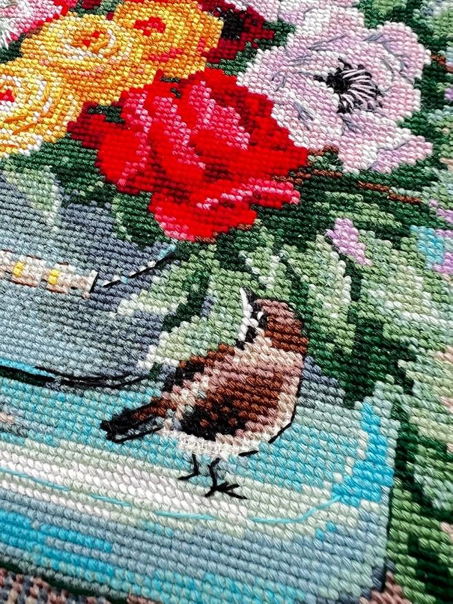 RIOLIS - Garden Flowers 2299, Floral Cross Stitch Kits 11¾"x15¾, Cross Stitch - Image 2