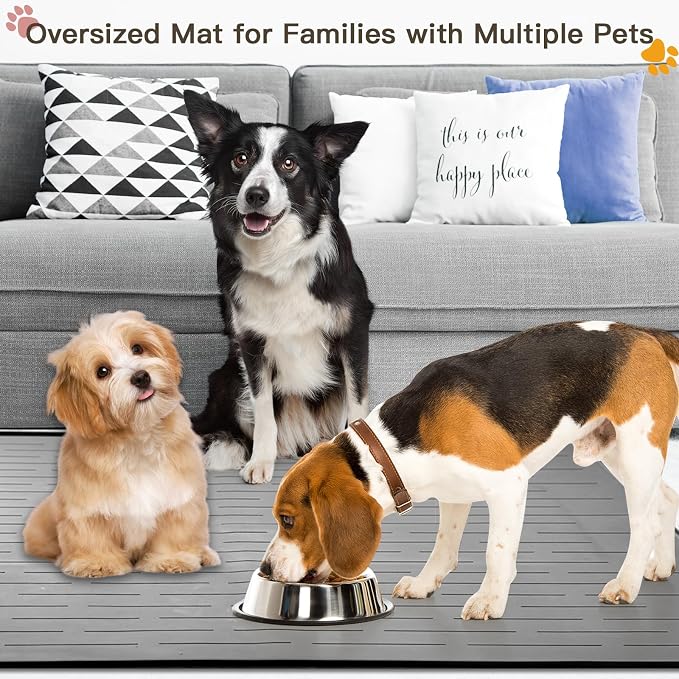 Largest Dog Food Mat, 39.5"x29.5" Silicone Dog and Cat Mat - Image 6