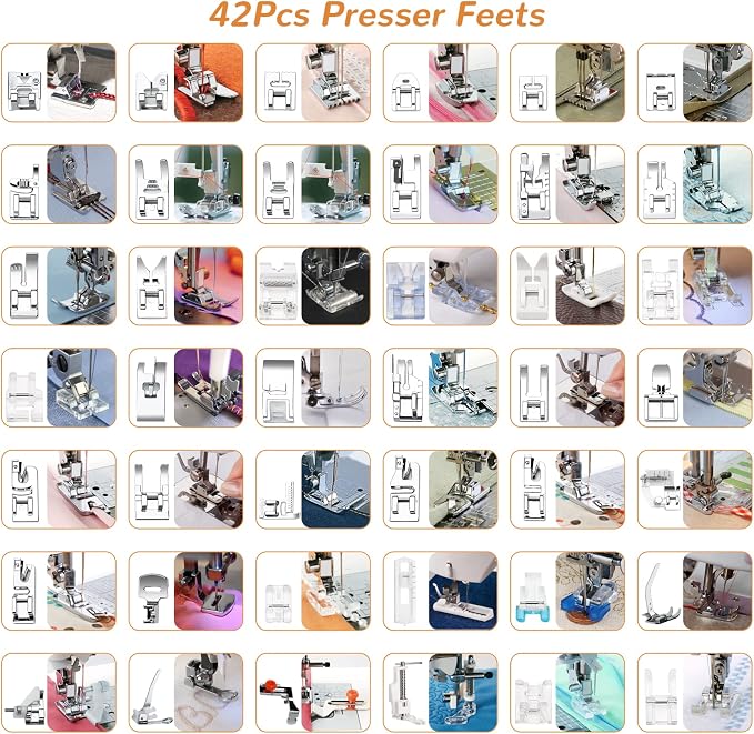 Presser Foot Set 42Pcs, Sewing Machine Presser Feet Kit Accessories - Image 2