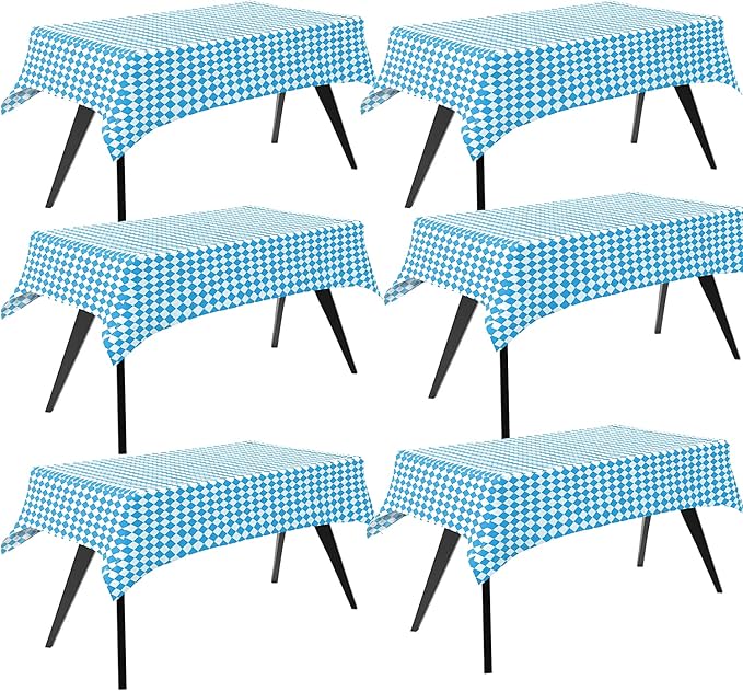 Iceyyyy 6 Pcs Oktoberfest Tablecloth- 54" x 108" Oktoberfest Bavarian Flag by Iceyyyy