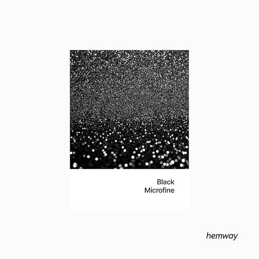 Hemway Polyurethane & Epoxy Resin Glitter 100g / 3.5oz Metallic Crystal Flake Additive for Flooring Jewelry Tumblers Glass Pigment - Microfine (1/256" 0.004" 0.1mm) - Black