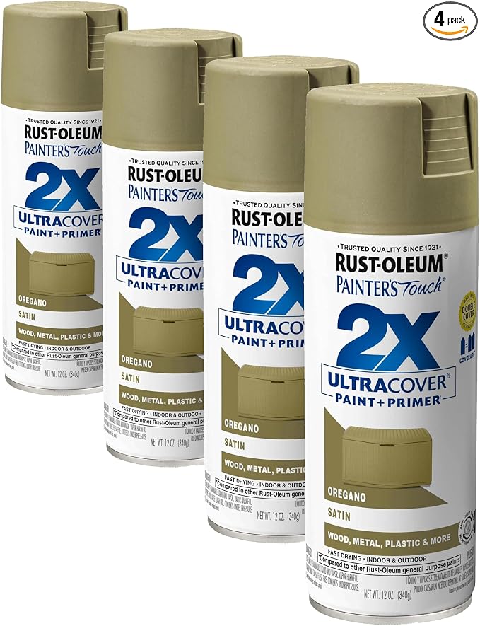 Rust-Oleum 334077 Painter's Touch 2X Ultra Cover Spray Paint, 12 oz, Satin by Rust-Oleum