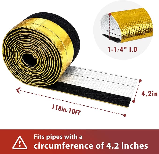 Wire Heat Shield Wrap for Car Hose Lines, 1-1/4" I.D. x 10FT, - Image 2
