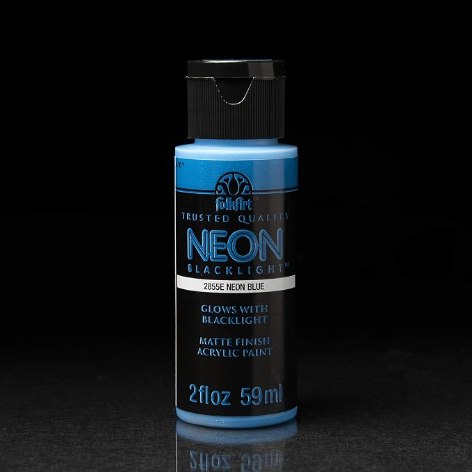 FolkArt Neon Glow Acrylic Paint Set, 2 oz, 8 Fl Oz - Image 8