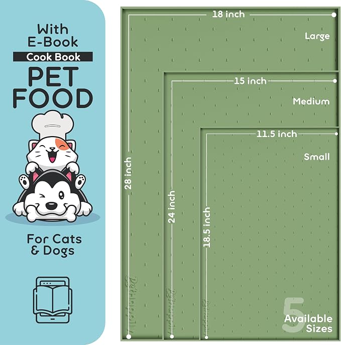 Dog Food Mat - 24x15 Raised Edges Dogs Mat - Image 2